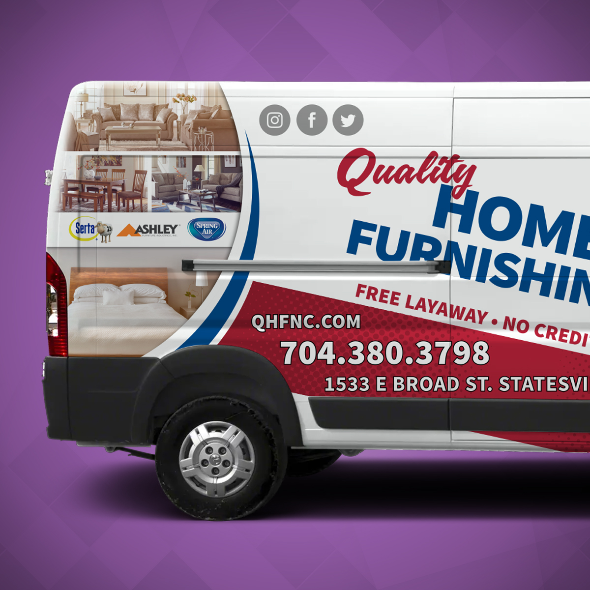 Quality Home Furnishings – Wrap Side View