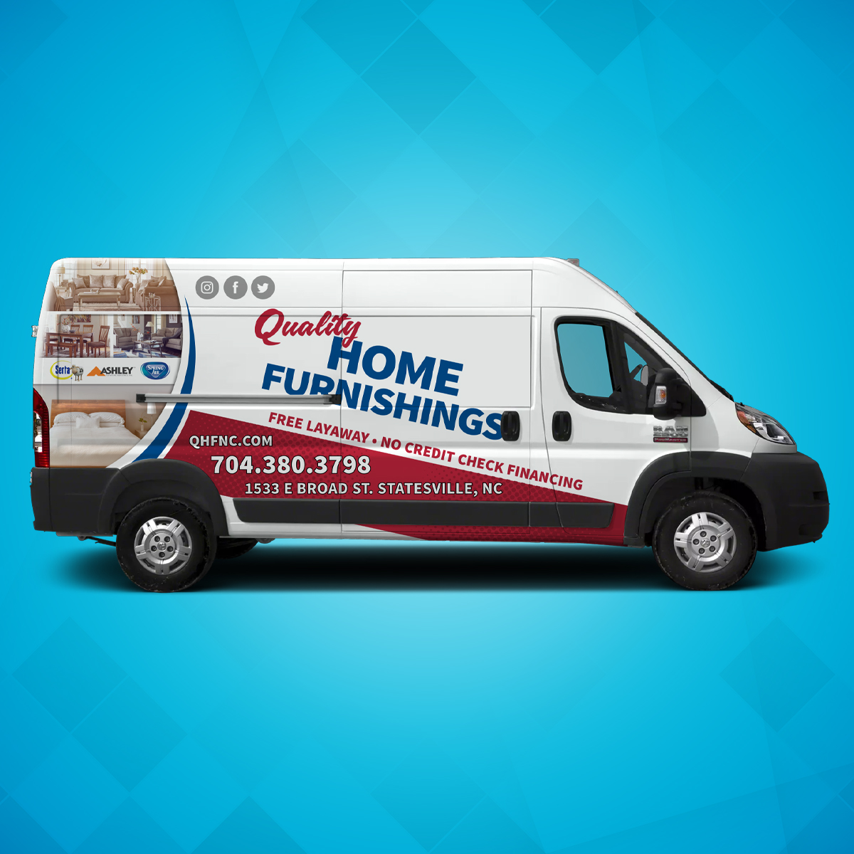 Quality Home Furnishings – Wrap Full Side View